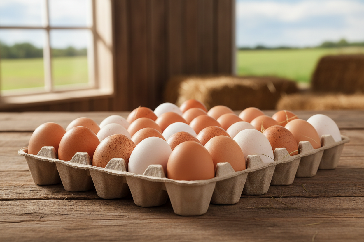 flat of 30 eggs per tray